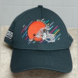 Cleveland Browns New Era NFL Crucial Catch Official 9FORTY Adjustable Hat CANCER